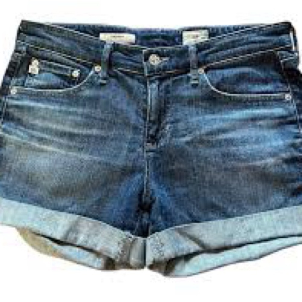 AG Adriano Goldschmied Denim Blue Jean Shorts - Picture 3 of 12